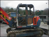 Kubota KX251 Extensive fire damage